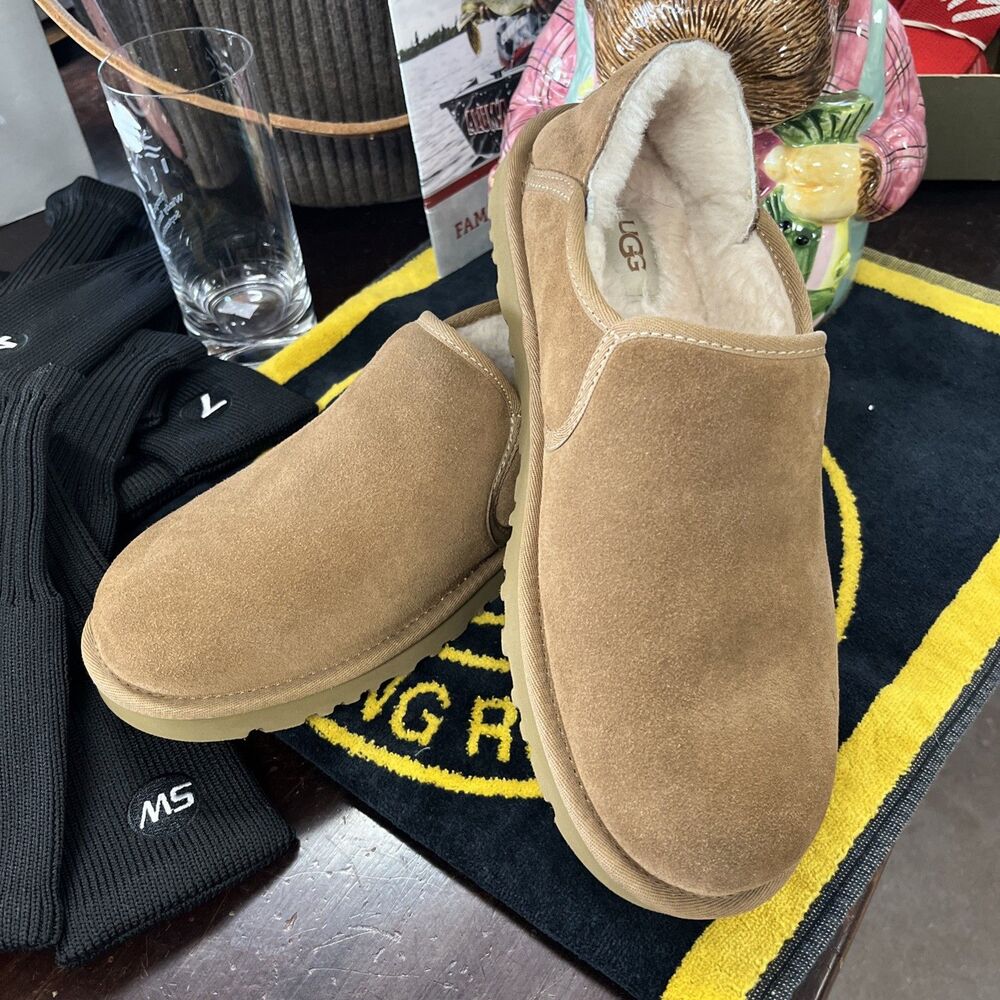 UGG KENTON CHESTNUT SUEDE MOCCASIN SLIP ON SLIPPER US 11 / EU 44 / UK 10